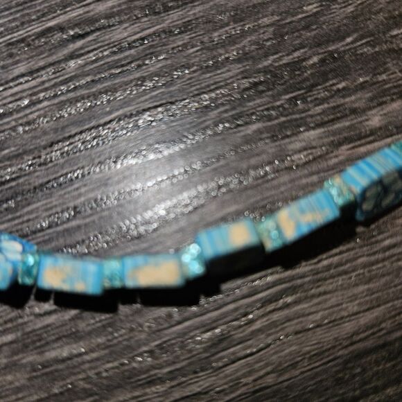 Girls Blue Flower Necklace 14" Length with Extender | Cute Gift Jewelry - Picture 2 of 7